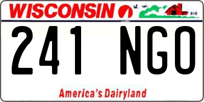 WI license plate 241NGO