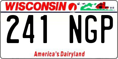WI license plate 241NGP