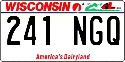 WI license plate 241NGQ
