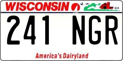 WI license plate 241NGR