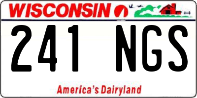 WI license plate 241NGS