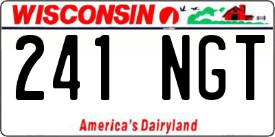 WI license plate 241NGT