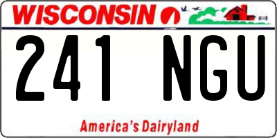 WI license plate 241NGU