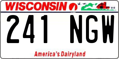 WI license plate 241NGW