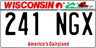 WI license plate 241NGX