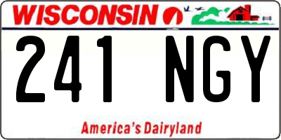 WI license plate 241NGY