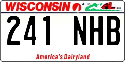 WI license plate 241NHB