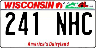 WI license plate 241NHC