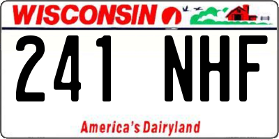 WI license plate 241NHF