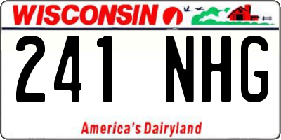 WI license plate 241NHG