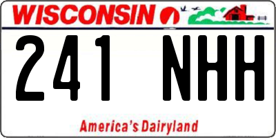 WI license plate 241NHH