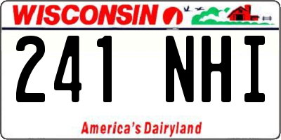 WI license plate 241NHI