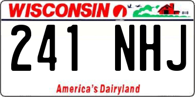 WI license plate 241NHJ