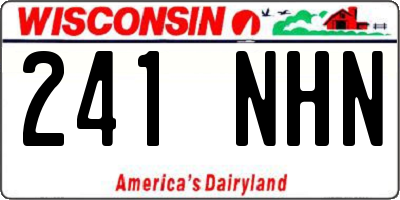 WI license plate 241NHN