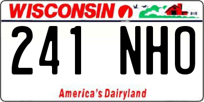 WI license plate 241NHO