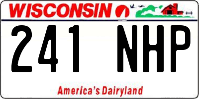 WI license plate 241NHP