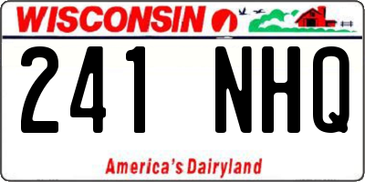 WI license plate 241NHQ