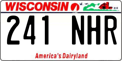 WI license plate 241NHR