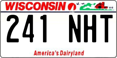 WI license plate 241NHT