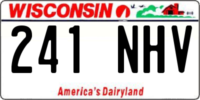 WI license plate 241NHV