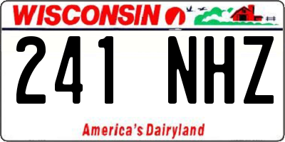 WI license plate 241NHZ