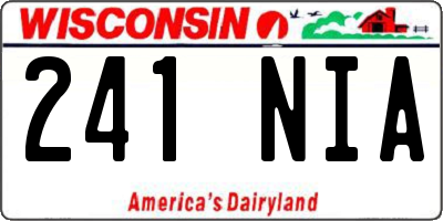 WI license plate 241NIA