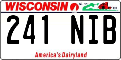 WI license plate 241NIB