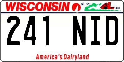 WI license plate 241NID