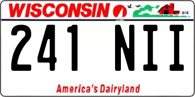 WI license plate 241NII