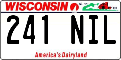 WI license plate 241NIL