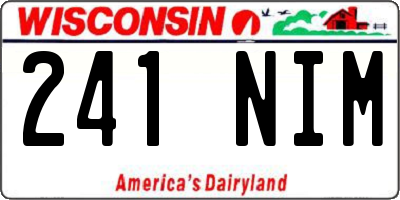 WI license plate 241NIM