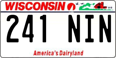 WI license plate 241NIN