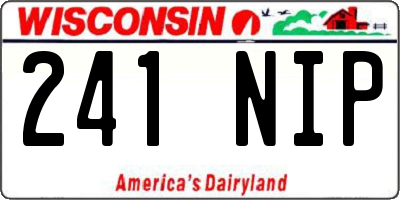 WI license plate 241NIP