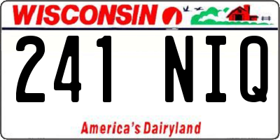 WI license plate 241NIQ