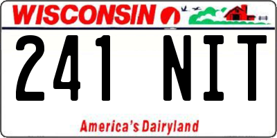 WI license plate 241NIT