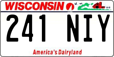 WI license plate 241NIY