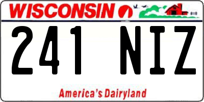 WI license plate 241NIZ