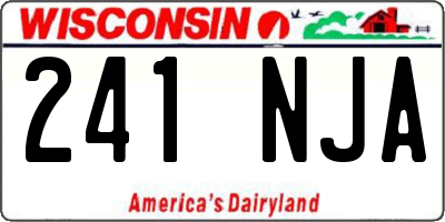 WI license plate 241NJA