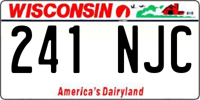 WI license plate 241NJC