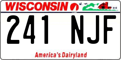 WI license plate 241NJF