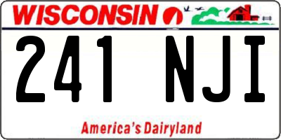 WI license plate 241NJI