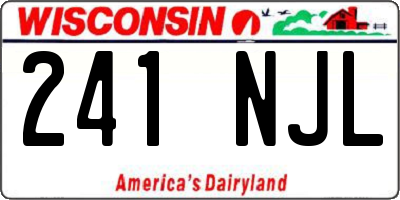 WI license plate 241NJL