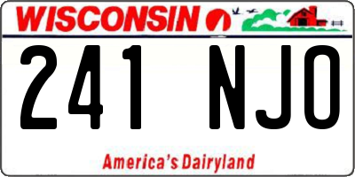 WI license plate 241NJO