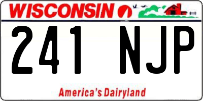 WI license plate 241NJP