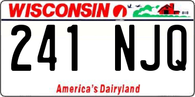 WI license plate 241NJQ