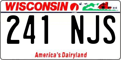 WI license plate 241NJS