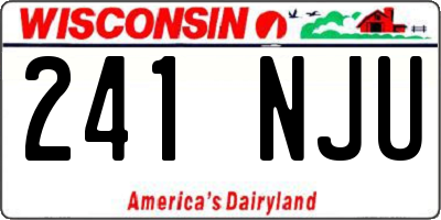 WI license plate 241NJU
