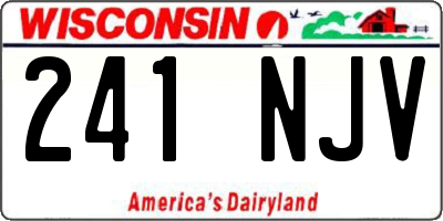 WI license plate 241NJV
