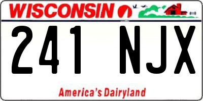 WI license plate 241NJX