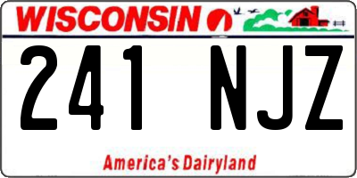 WI license plate 241NJZ